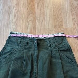 80s FORENZA Olive Green Cotton Pleated Trousers